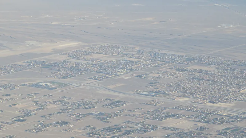 Aerial view of housing developments across the northwest Las Vegas Valley